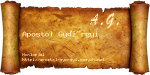 Apostol Györgyi névjegykártya