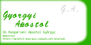 gyorgyi apostol business card
